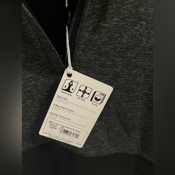 New FootJoy Black Heather Block Half Zip Midlayer - Picture 5 of 6